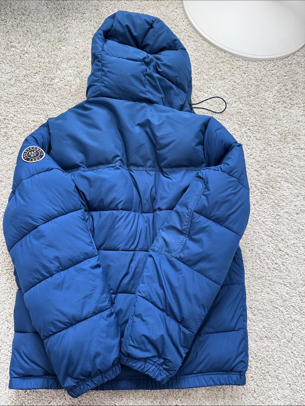Abercrombie & Fitch Royal Blue Kids Puffer Jacket with Hood - Picture 5 of 5